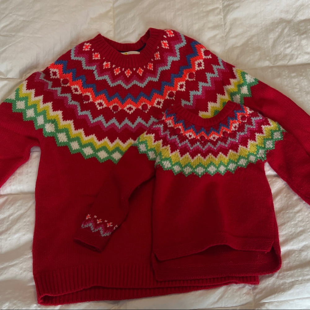Boden MATCHING sweater , mommy and me, SM/M women and 2-3T mini sweater